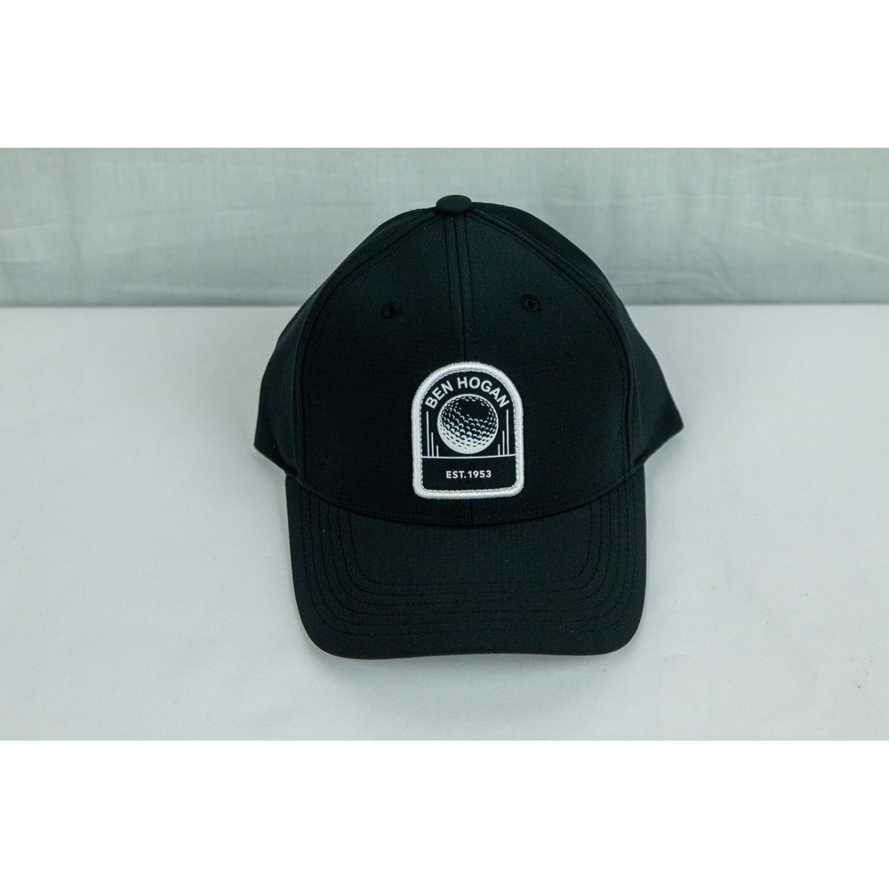 Ben Hogan Performance Golf Hat Mens Black Snapback Est 1953 Patch Cap WT5958